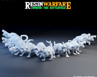 Giant Rats [12 Models], Resin WArfare, 9th Age, WAP, Vermin Swarm, Rat Men, WArgaming