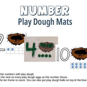 Number Play Dough Mats DIGITAL DOWNLOAD
