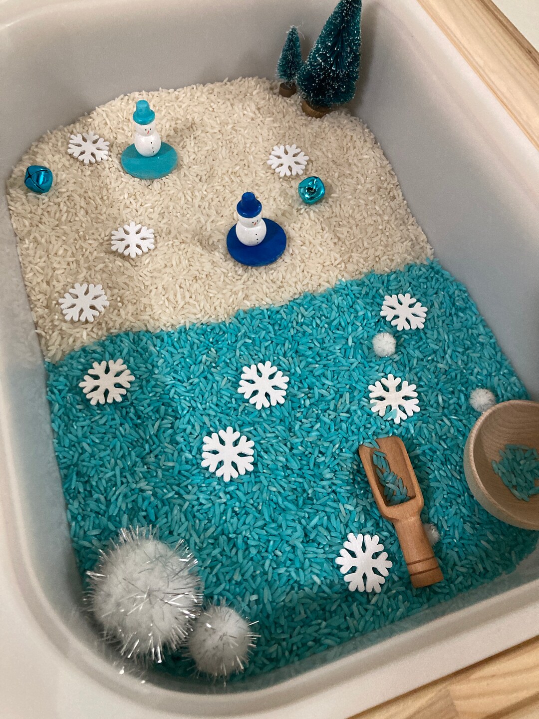 Christmas Sensory Bin/ Montessori/ Sensory Play/ Winter Sensory Play