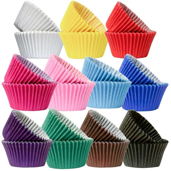 Cupcake Muffin Förmchen - Verschiedene Farben & Hochwertige Papier Förmchen -UK Verkäufer