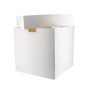 Hoge taartdozen en deksel, witte taartdoos Huwelijksverjaardag 8, 10, 12, 14 inch - verkoper in het VK