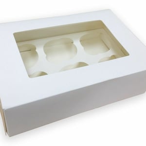 1,2,4,6 & 12 Hole Cupcake Box With Clear Window and Removable Tray (3 Inch Deep)