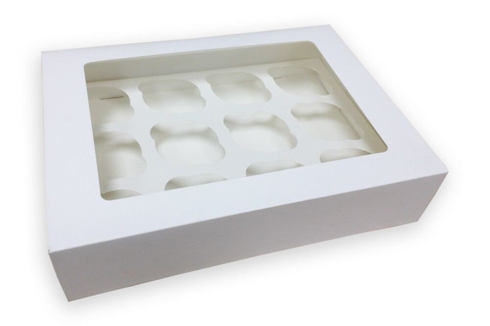 1246 & 12 Hole Cupcake Box With Clear Window and Removable Etsy UK