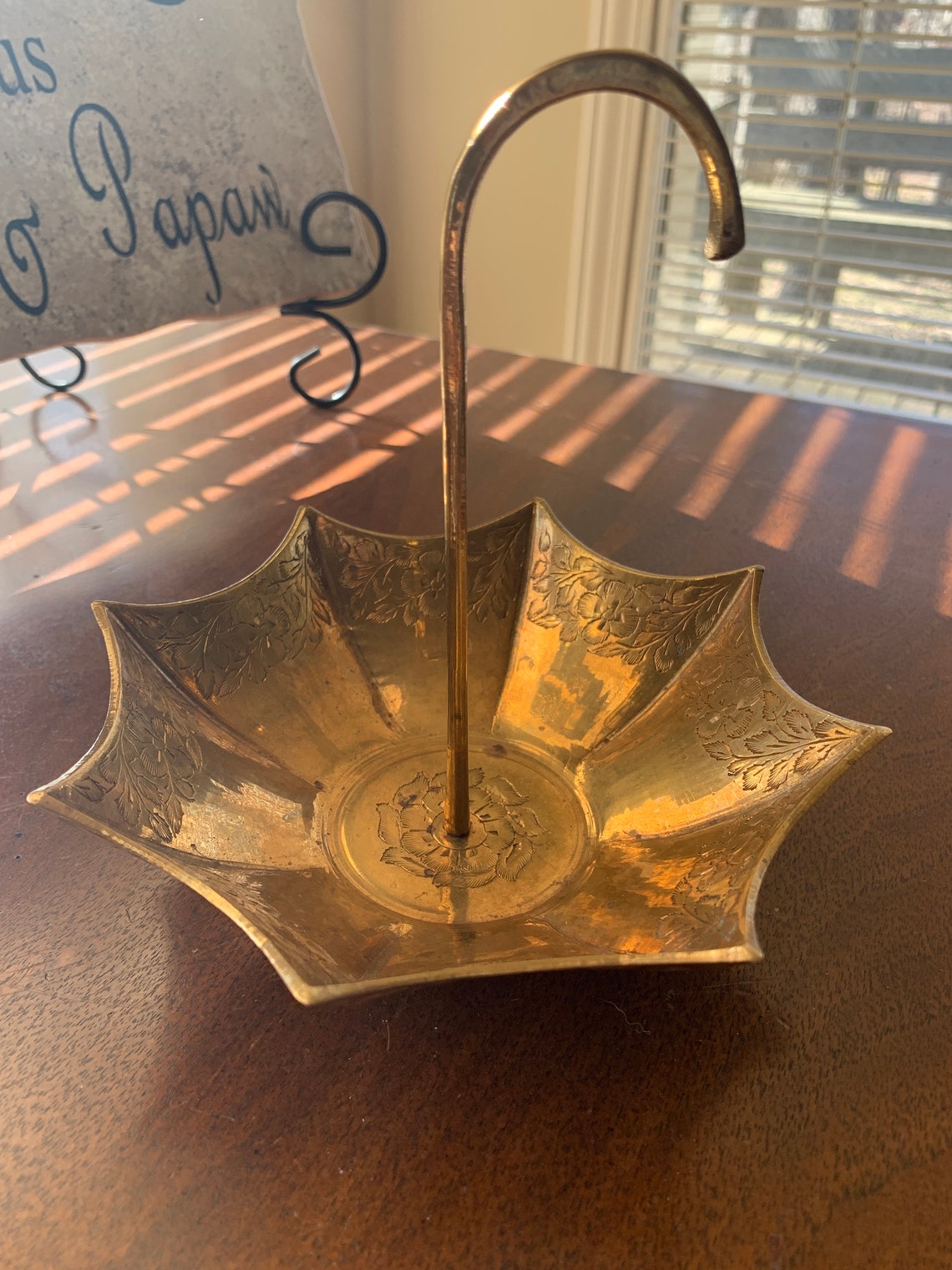 Vintage Brass Umbrella Ring Holder Etsy