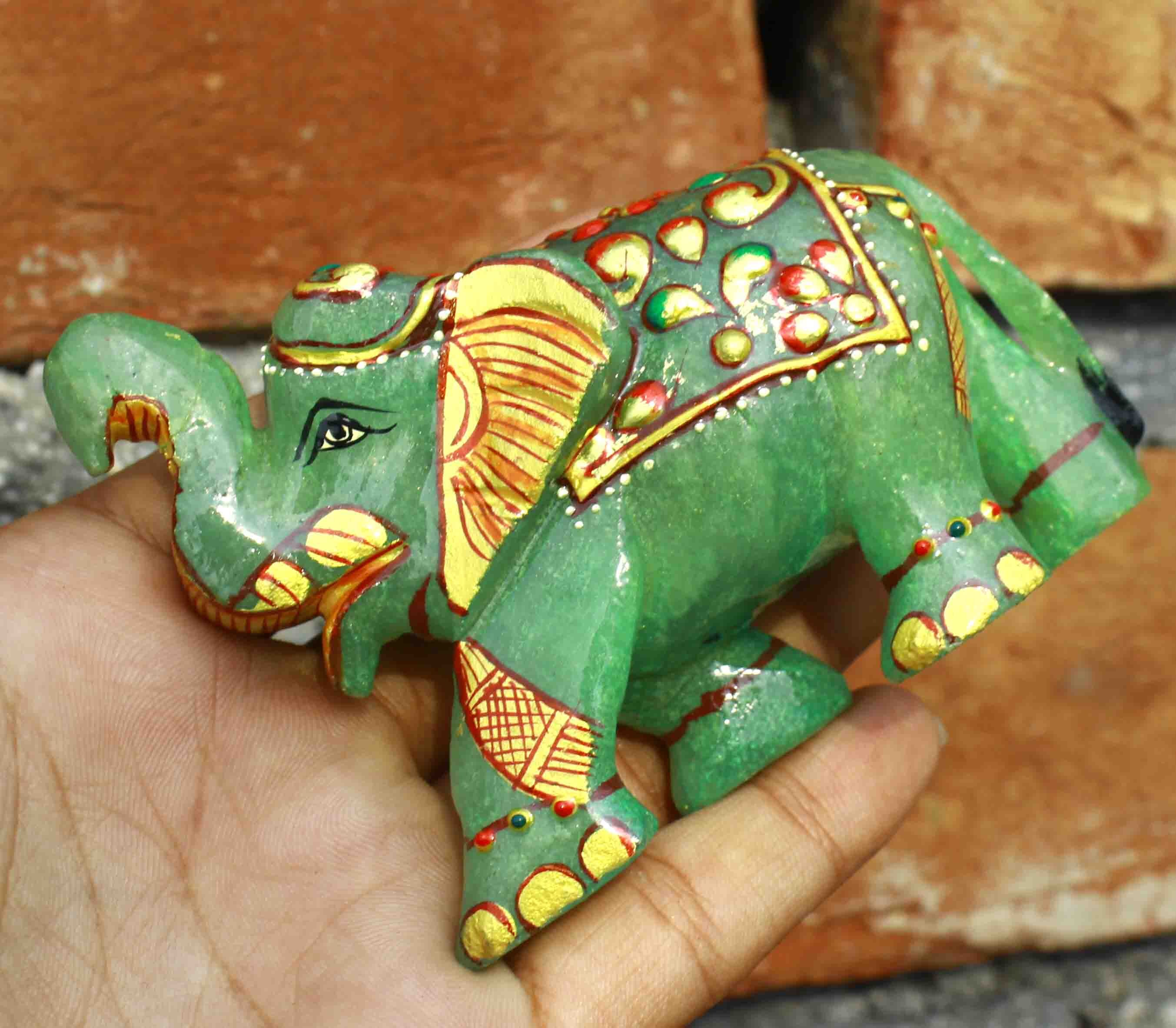 900.00 Ct Elephant Statue Natural Green Jade Elephant Statue Etsy