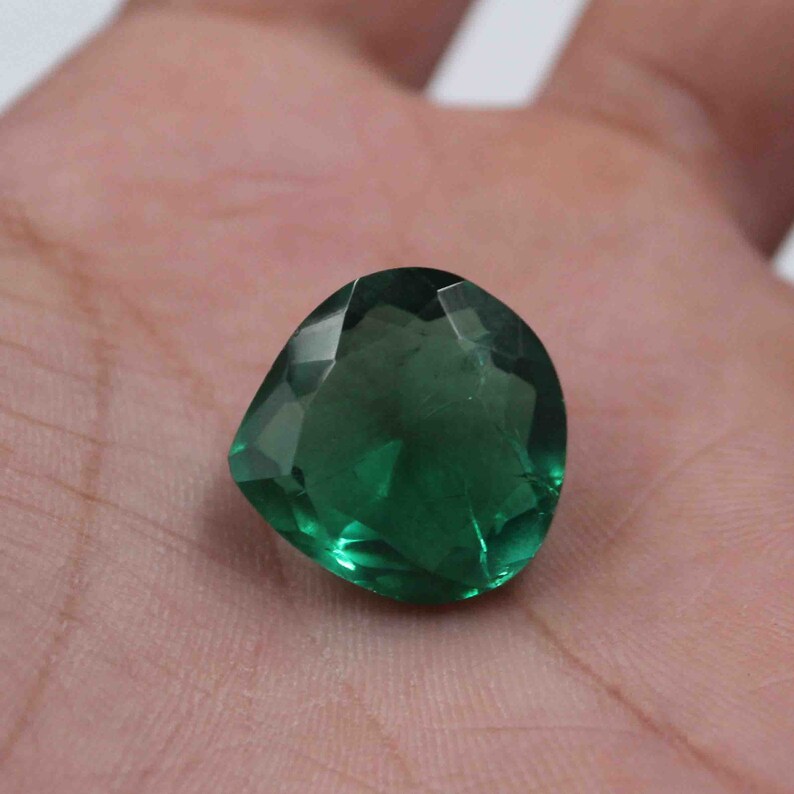 Limited Stone 16.70 Ct Certified Natural Colombian Green Emerald Pear Shape Gemstone Making For Ring NM109