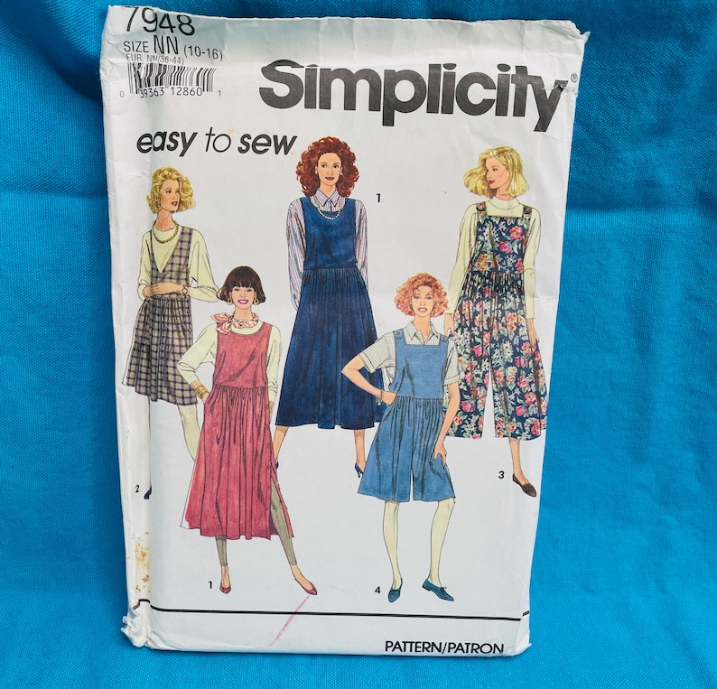 Vintage Simplicity Sewing Patterns From the Nineties, 1990s, Nos. 7072 ...
