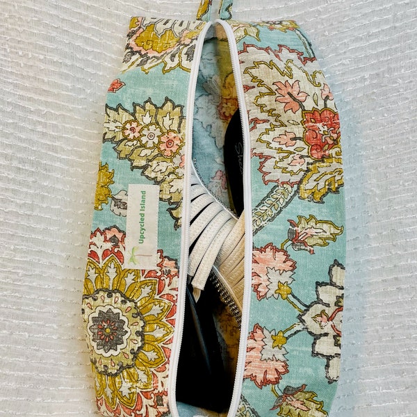 Expandable Zippered Tote Bag, Shoe Bag, Wine Bag, Upcycled Bag, Zippered Bag, Travel Bag