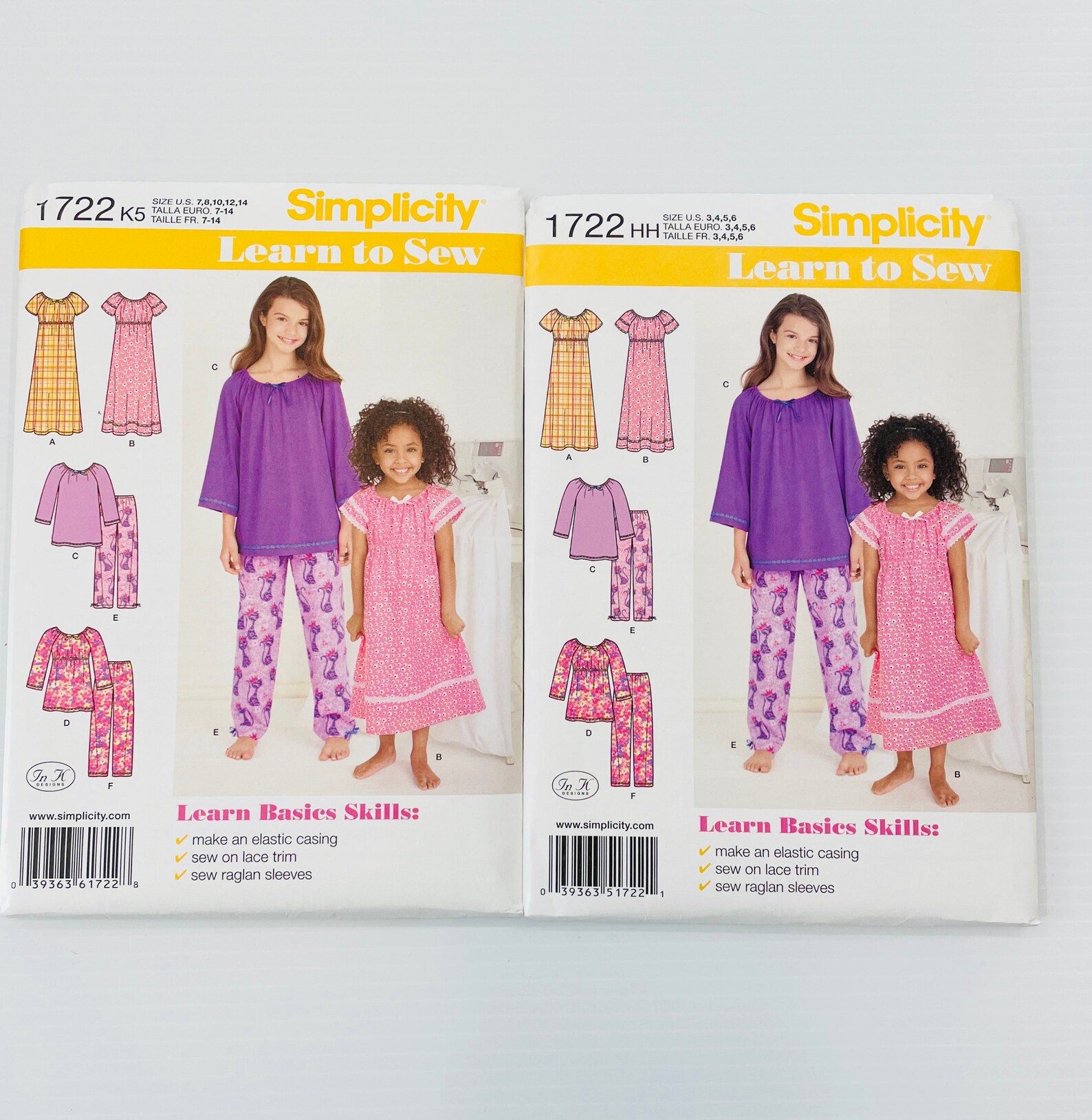 Sewing Pattern Butterick 4281, New Look 6473, Simplicity 1722, Girls ...