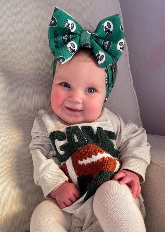 Football NFL Headwrap Bows | NFL Inspired Big Bow Headbands | Oversized Baby Bows | NFL Inspired Baby Hair Accessories