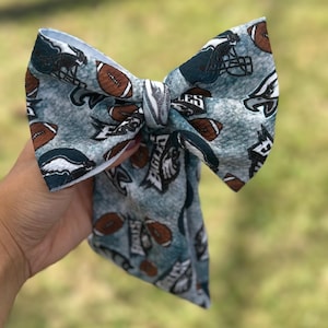 Philadelphia Eagles Headwrap Bows|Go Birds Baby Bows| Eagles Inspired Toddler Bows | NFL inspired Print | infant/toddler/girls/adult bows Midnight Green