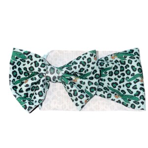Philadelphia Eagles Headwrap Bows|Go Birds Baby Bows| Eagles Inspired Toddler Bows | NFL inspired Print | infant/toddler/girls/adult bows Green Cheetah Birds