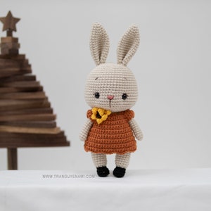 Tranguyenami- (PDF FILE) Crochet Bunny Girl (take- off dress version)- Crochet Pattern- Crochet Toy - Amigurumi Pattern- English Pattern