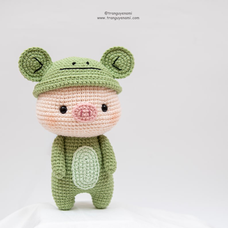 Tranguyenami PDF FILE Crochet Pig Crochet Frog Crochet Pattern Crochet Toy Amigurumi Pattern English Pattern image 3