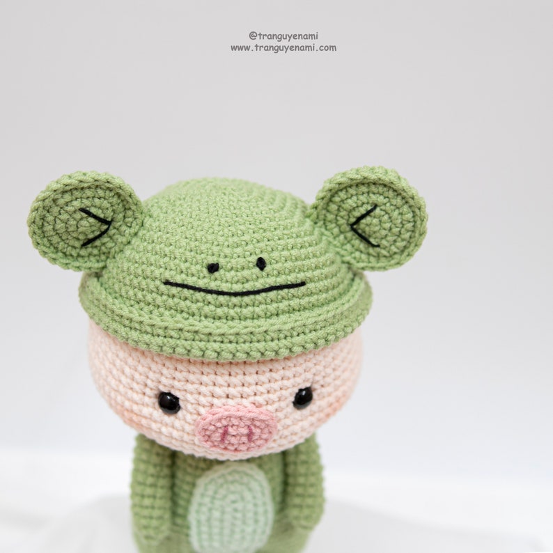 Tranguyenami PDF FILE Crochet Pig Crochet Frog Crochet Pattern Crochet Toy Amigurumi Pattern English Pattern image 4