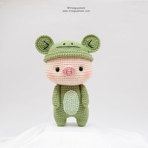 Tranguyenami- (PDF FILE) Crochet Pig- Crochet Frog- Crochet Pattern- Crochet Toy - Amigurumi Pattern- English Pattern