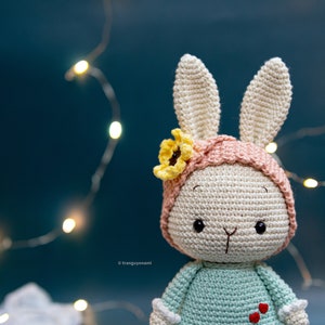 Tranguyenami PDF FILE Crochet Bunny Girl two layers version Amigurumi crochet pattern Crochet toy English/Español/Portuguese image 4