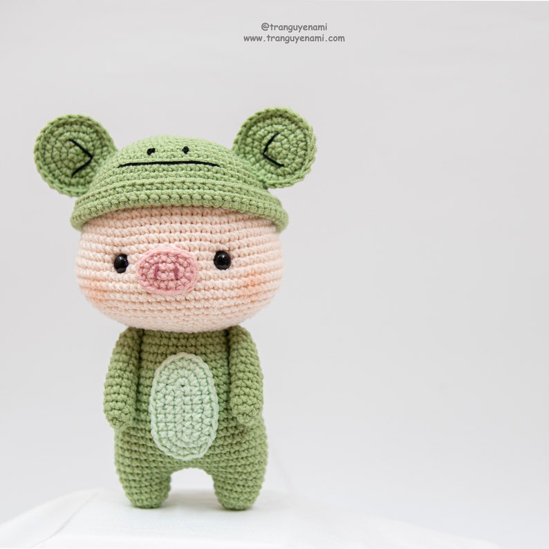 Tranguyenami PDF FILE Crochet Pig Crochet Frog Crochet Pattern Crochet Toy Amigurumi Pattern English Pattern image 6