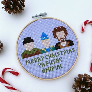 Home Alone Cross Stitch Kit - Gift for Crafters - Beginner Level Cross Stitch Kit