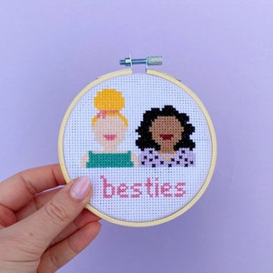 Modern Cross Stitch Kit - Gift for Crafters - Beginner Level Craft Kit