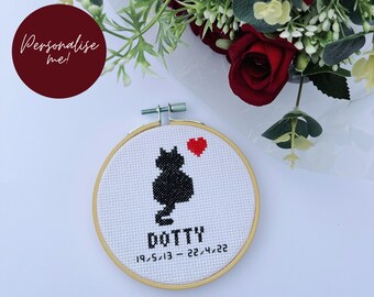 Pet Memory Cross Stitch Kit - Pet Memorial personalizado - Regalo de recuerdo para mascotas