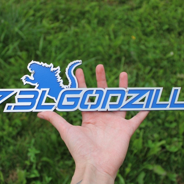 7.3 Godzilla Fender Emblem Decal -Left Facing Character- Universal Fitment x1