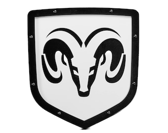 Officially Licensed RAM® Head Style 1 Shield Emblem - Fits 2009 - 2018 RAM® 1500, 2500, 3500 Tailgate