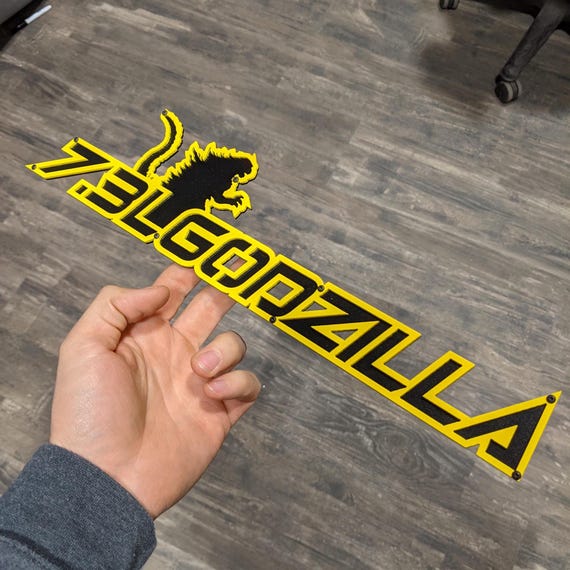 7.3 Godzilla Fender Emblem Decal - Right Facing Character