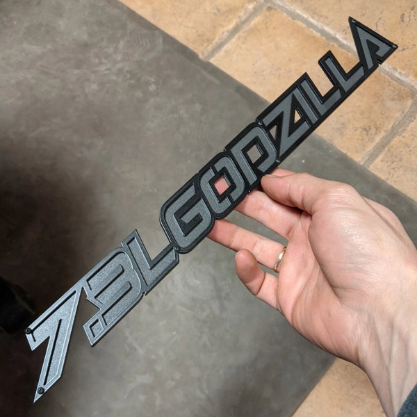 7.3 Godzilla Fender Emblem - Universal Fitment - No Character Outline
