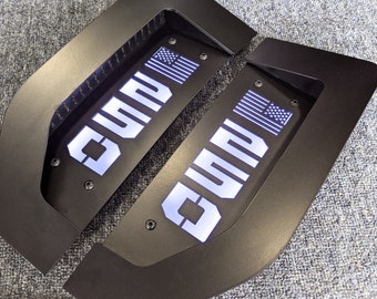 Sostituzioni badge parafango a LED - American Flag 250 - Adatto a Ford® Super Duty® 2017-2022 - Nero