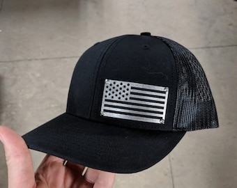 Cappello con bandiera americana in acciaio inossidabile