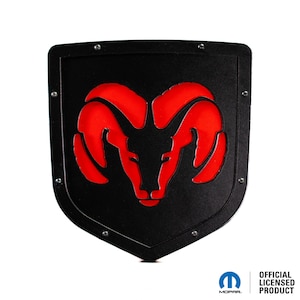 Officially Licensed RAM® Head Style 2 Shield Emblem - Fits 2009 - 2018 RAM® 1500, 2500, 3500 Tailgate