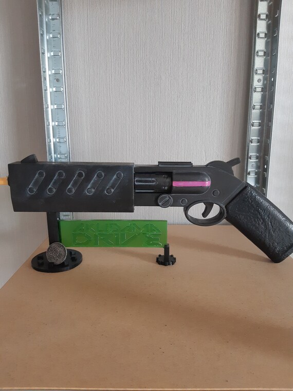 Akudama Drive Inspired Cosplay Anime Gun With Base And Coin Etsy Sweden