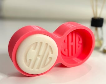 Custom Soap Mold with Monogram Letters | Personalized Silicone Monogram Soap Mold for Soap Making