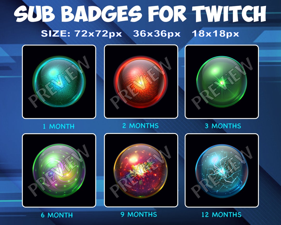 Magic Energy Orb Twitch Kick Sub Badges Subscribers Sub Bit Loyalty ...