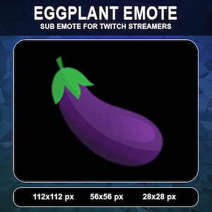 Twitch Kick Eggplant Sub Emote | Twitch Kick Eggplant Subscribers Emote