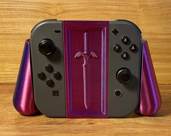 Punho confortável para Nintendo Switch 1 Joy-con - Legend of Zelda Master Sword ou Hylian Shield