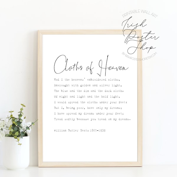 Irish Poem Etsy