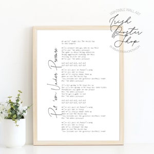 Put em under Pressure - Football Chant - Irish Poster - Irish Print - World Cup Songs - Soccer Print- Irish Home Decor - Irish Song Lyrics