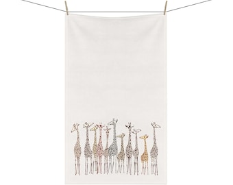 Giraffe Portrait Tea Towel - Cool Giraffe by Vivdesign - Funny
