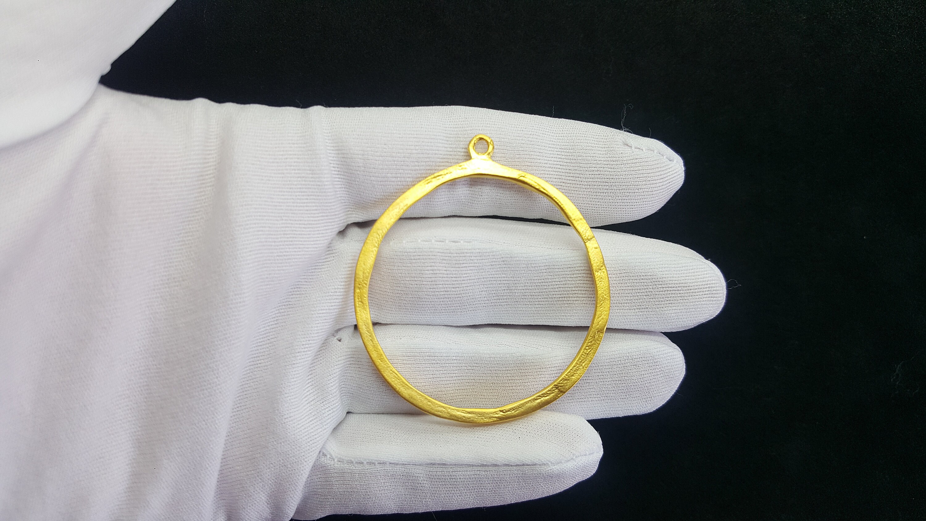 Matte Gold Plated Ring Connector Charm Ring Findings 57x50mm Etsy UK