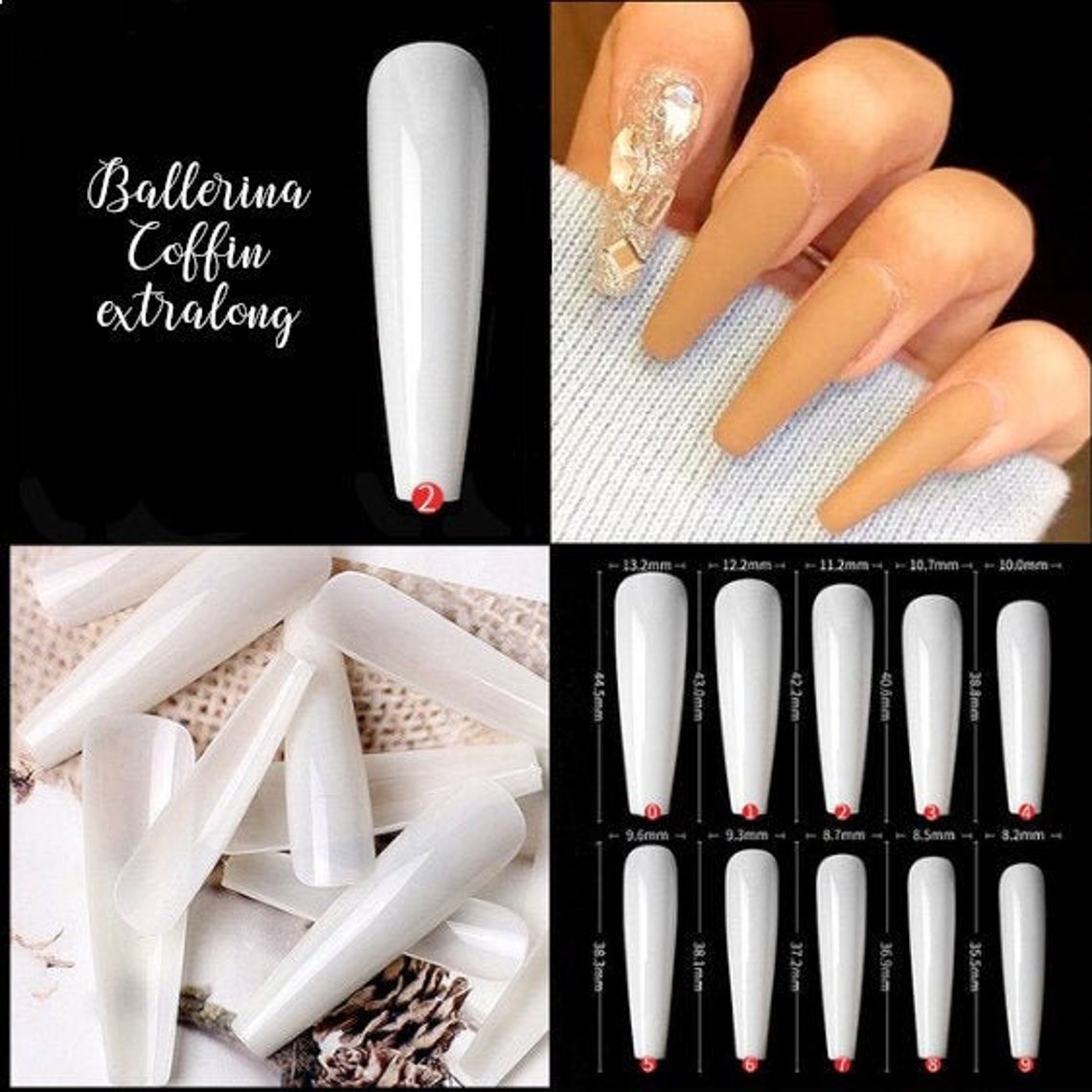 500 pieces artificial false fingernails natural colored nails Etsy