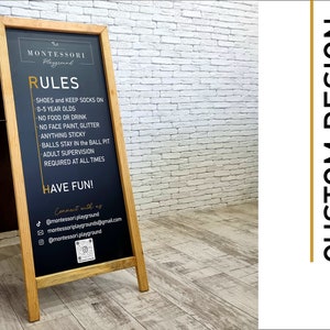 signage for the sidewalk. signboard entrance wood metal. CUSTOM DESIGN