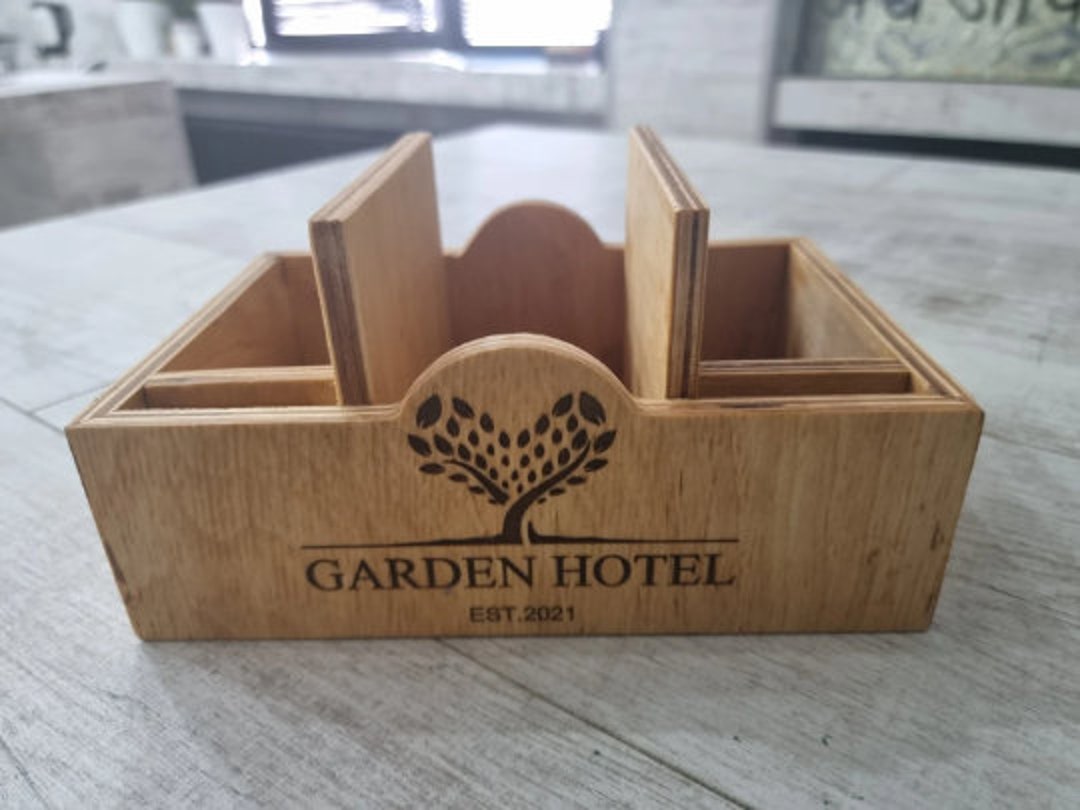 Restaurant Cutlery Holder Napkin Organizer Cutlery Wooden Etsy