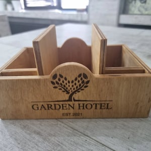 restaurant cutlery holder, napkin organizer, cutlery wooden box, restaurant multipurpose stand, restaurant table organizer, EXPRESS DELIVERY