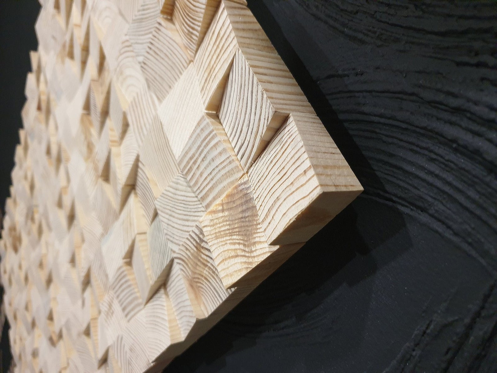 Wooden wall art Natural wood panel decor Modern rustic Etsy