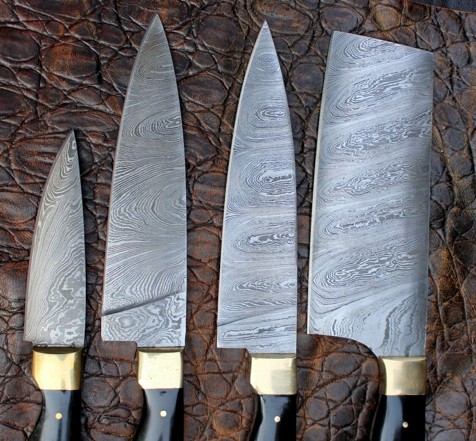 Custom Handmade Damascus steel Twist pattern shef for Etsy