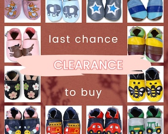 CLEARANCE SALE Soft Sole Leather Baby Shoes. Slippers. Moccasins. Infant Toddler Children