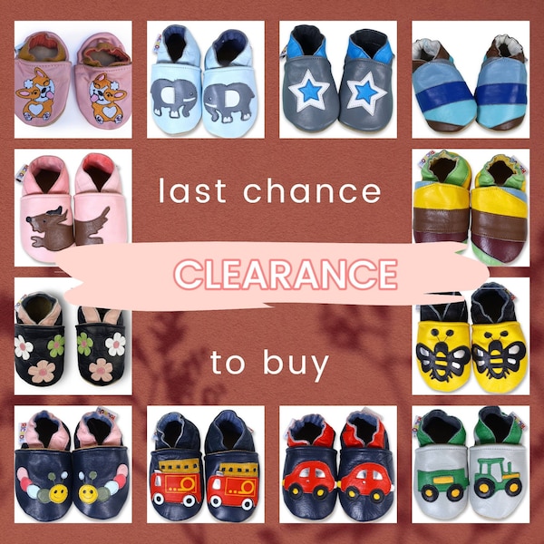 CLEARANCE SALE Soft Sole Leather Baby Shoes. Slippers. Moccasins. Infant Toddler Children