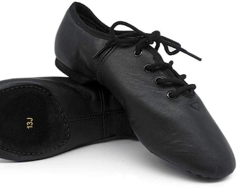 BeiBestCoat Men’s Classic Lace-up Leather Dance Shoes Modern Dancing Shoes Black